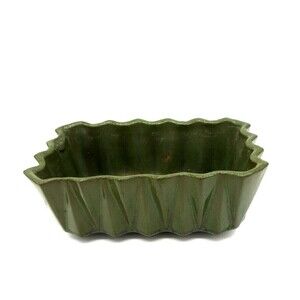 Vintage Ungemach Pottery Upco Green Footed MCM 7" Planter